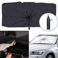 J.S ONDO   Parasol Coche Delantero, Parasol Plegable Coche con Anti UV Rayos,Sombrilla Paraguas del Coche para Lunas Delanteras, Parasol para Parabrisas de los Coche para Mayoría de Coches, SUV, Camiones 140X79CM - details 1