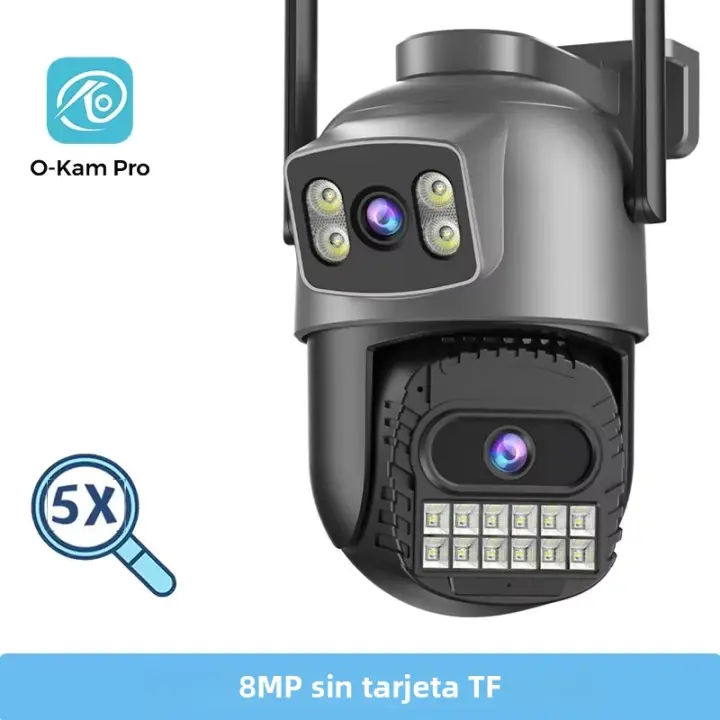 Cámara De Seguridad IP BESDER 15MP Wifi Exterior Con Pantalla Dual 10X Zoom Digital CCTV PTZ 8MP O-Kam pro Negro Y Gris - 1