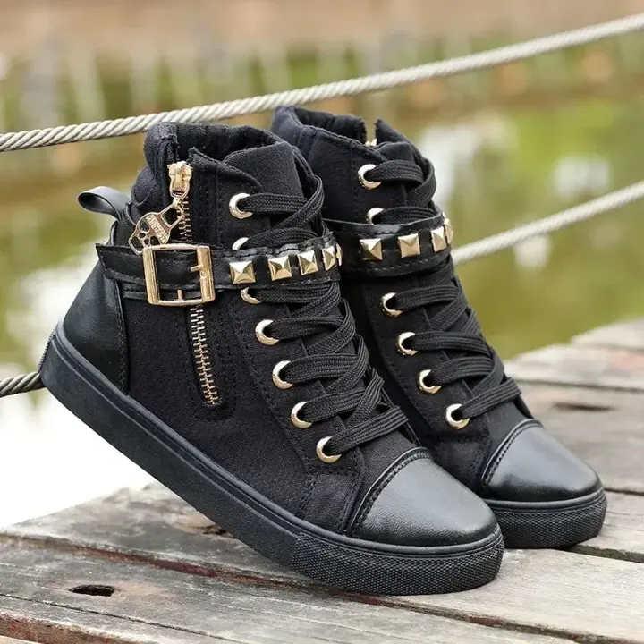 Zapatos De Correr Casuales Para Mujer En Lona Cómodos Y Moda Deportiva Botas De Promoción Compra Artículos De Zapatos Para Adultos Primavera/Otoño - 1