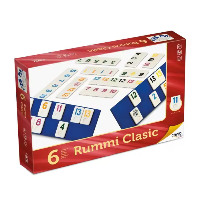 Juego de Mesa Cayro Rummi Clásico - 159 Piezas - Bolsa de Tela y Soportes - 1