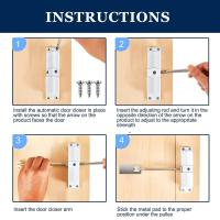 Cerrador De Puertas Automático Ajustable 30kg Soporte De Seguridad Para Puertas De Hierro Y Madera Cerrador De Puertas De Aluminio De Alta Resistencia Para Transformar Puertas Abatibles En Cerradas Automáticas - details 8