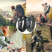 2 Piezas Pulsera de Supervivencia,Multiple Pulsera Paracord,Adecuado para Senderismo,Acampada,Montañismo y Actividades al Aire Libre - details 0