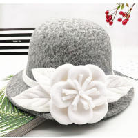 Nueva Gorra De Lana Floral Para Mujer Invierno Fedoras Vintage Western Bucket 10 Colores Calientes Sombreros Bowler H3 - details 14