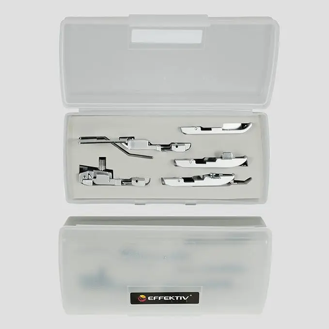 EFFEKTIV - Pie Prensatelas para Remalladoras Triumphator 1700X/1800X | Accesorios Profesionales para Máquina de Coser | Ideal para Ribeteado y Acabados de Costura - 1