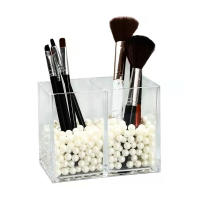 Caja De Maquillaje Transparente Organizador De Escritorio Para Lápices De Ojos Base Rubor Fósforos Y Cepillos De Ojos - details 4