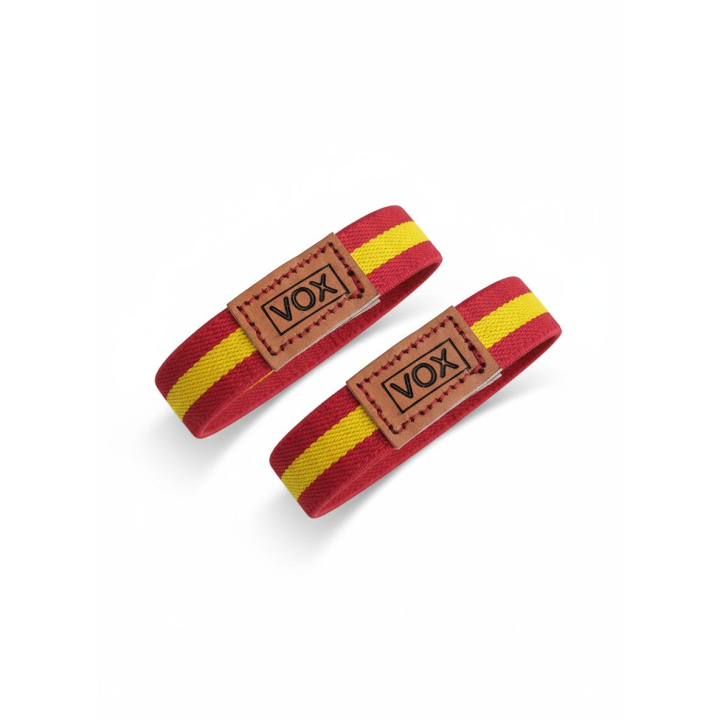 Pulseras elásticas con diseño de la  Bandera Española con el logotipo de Vox