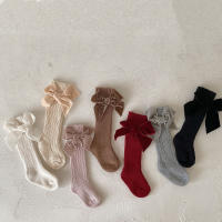 Calcetines De Pierna Alta Para Bebés Niñas Otoño Invierno Algodón Con Gran Lazo Calcetines Calientes Solids Para Niñas De 0 a 5 Años - details 14