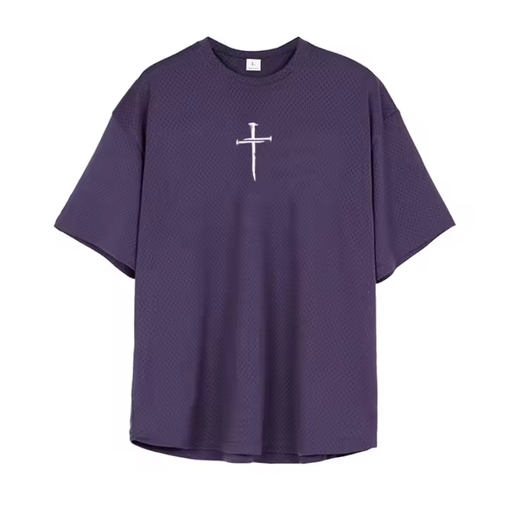 Camiseta Deportiva Casual Para Hombres Suelta Y Grande Con Manga Corta Transpirable Y Secado Rápido Para Gimnasio Y Fitness Verano - 1