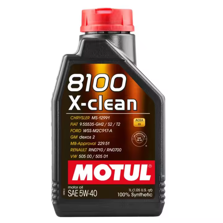 MOTUL 8100 X-CLEAN 5W40 Lubricante 100% sintético de alto rendimiento para motor - 1