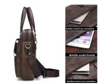 Bolso De Negocios De Cuero Para Hombre Bolso De Mano De Lujo Bolsa De Hombro Para Oficina A4 Portátil Bolsa Transversal MaleTote Bags - details 21