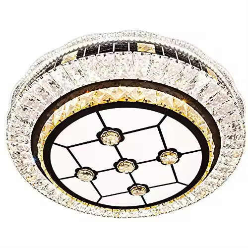 PLAFÓN LED DE CRISTAL DE VIDRIO Ø50CM CON 3 COLORES, 3000K / 4000K / 6000K - 1