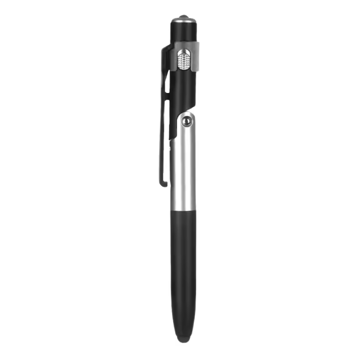 Bolígrafo De Bola Multifuncional 4 En 1 Con Luz LED Y Soporte Plegable Para Teléfono Para Oficinistas Tinta Negra Para Escritorio - 1