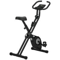 HOMCOM Bicicleta Estática Plegable con 8 Niveles de Resistencia Magnética Bicicleta de Ejercicio Fitness con Pantalla LCD y Asiento Regulable para Casa Oficina 43x85x109 cm Negro - details 0