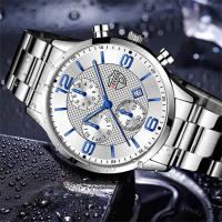 Reloj De Negocios De Lujo Para Hombre Reloj De Pulsera Cuarzo Con Línea De Tiempo Calendario Y Manos Luminosas Material De Correa De Cuero - details 10