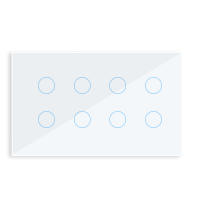 Interruptor De Pared Inteligente WIFI Shawader Panel De Vidrio Con Toque 4/5/6/8/10 Gang 147mm Compatible Con Alexa Google Home Tuya Smart Life - details 1