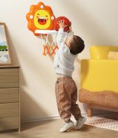Youth Cartoon Animal Basketball Hoop Set with Mini Ball and Pump - Wall Mounted Indoor/Outdoor Playset for Boys and Girls Ages 3+ - details 4