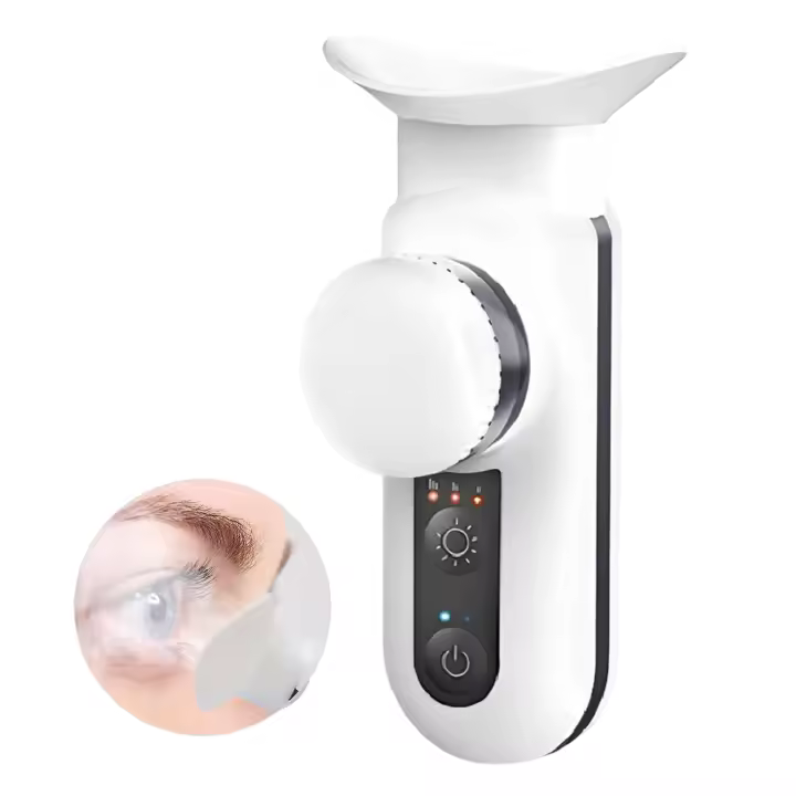 Humectante y calmante para ojos con calefacción por USB, vaporizador portátil de gotas para ojos para ojos secos, vaporizador eléctrico recargable para ojos， Blanquecino - 1