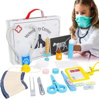 Juego De Película De Médico En Madera Para Niños Juguetes Educativos De Aprendizaje Temprano Y Sensoriales Kit De Médico Con Maletín - details 1