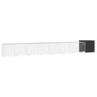 vidaXL Gallinero de acero galvanizado 800x91x100 cm jaula gallinero Color Gris,  Antracita, y mas - details 1
