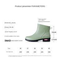 Botas De Lluvia Para Mujer Cortas Moda Impermeables Zapatos Casuales De Goma Antideslizantes Suela Gruesa Versátiles Para Todas Las Estaciones - details 8
