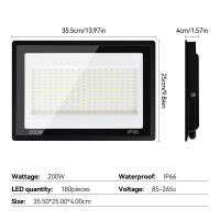Fresnel Reflector LED 200W 300W Farol De Inundación LED Para Exterior Iluminación De Jardín Y Puerta AC85V-265V Alta Brillo - details 2