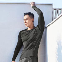 Camiseta De Entrenamiento Para Hombres De Color Sólido Con Mangas Cortas Secado Rápido Transpirable Rashguard De Gimnasio Deporte Fitness Jiu Jitsu MMA - details 42