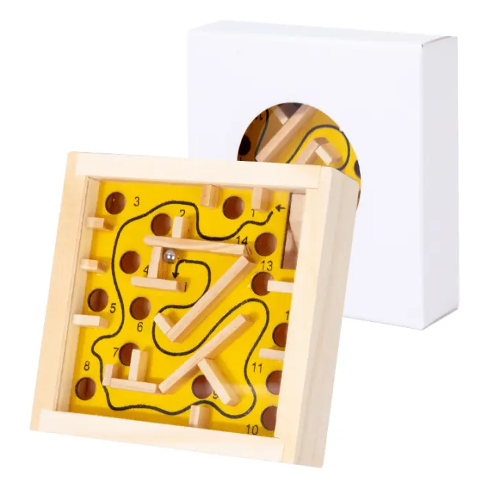 Juego de Mesa de Laberinto de Madera, juguetes Montessori, Laberinto de Canicas, juego de Inteligencia para adultos, niños y adolescentes, juego de concorrelación y Pozza, juguetes Educativos - 1
