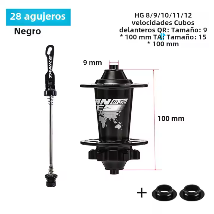 TANKE 120 Click Hub 6 Rodamientos Para Bicicleta De Montaña MTB Frente Y Trasero 28 32 36 Agujeros QR Thru-axle Disc Brake Hubs HG - 1