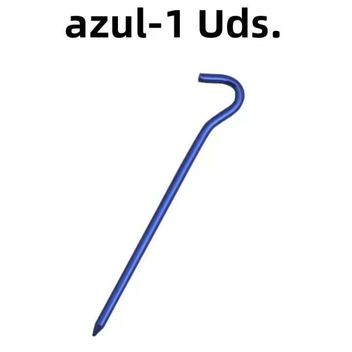 Juego De 1 Pieza De Aluminio 18cm Uso Exterior Para Acampar Y Senderismo Con Gancho Palos De Tierra Para Tenda Hamaca Canopy Accesorios De Camping - 1