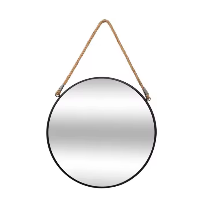 ESPEJO REDONDO DE METAL CON CUERDA Ã˜38cm - 1