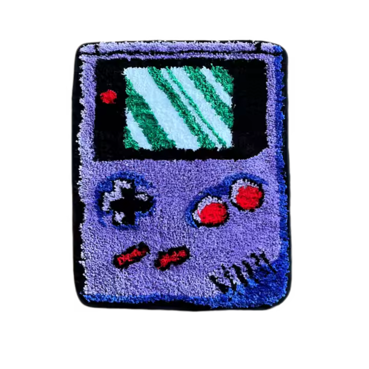 Alfombra Antideslizante De Juego En Color Morado Alfombra De Piso Aestética Con Diseño De Memoria Infantil Flocking Carpet Para El Hogar - 1
