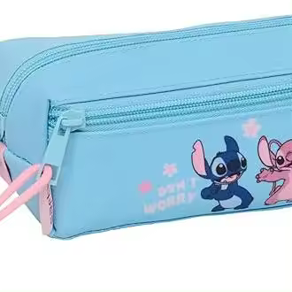 Portatodo Triple Pequeño Stitch Happy 22x6x8.5 cm - 1