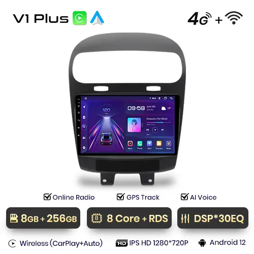 Junsun Radio coche para Dodge Journey Fiat Freemont 2011 2012 2013 2014 2015 2016 2017 2018 2019 2020 inalambrico CarPlay Android Auto sistemas inteligentes de coche reproductor multimedia para auto No 2 din 2din DVD - 1
