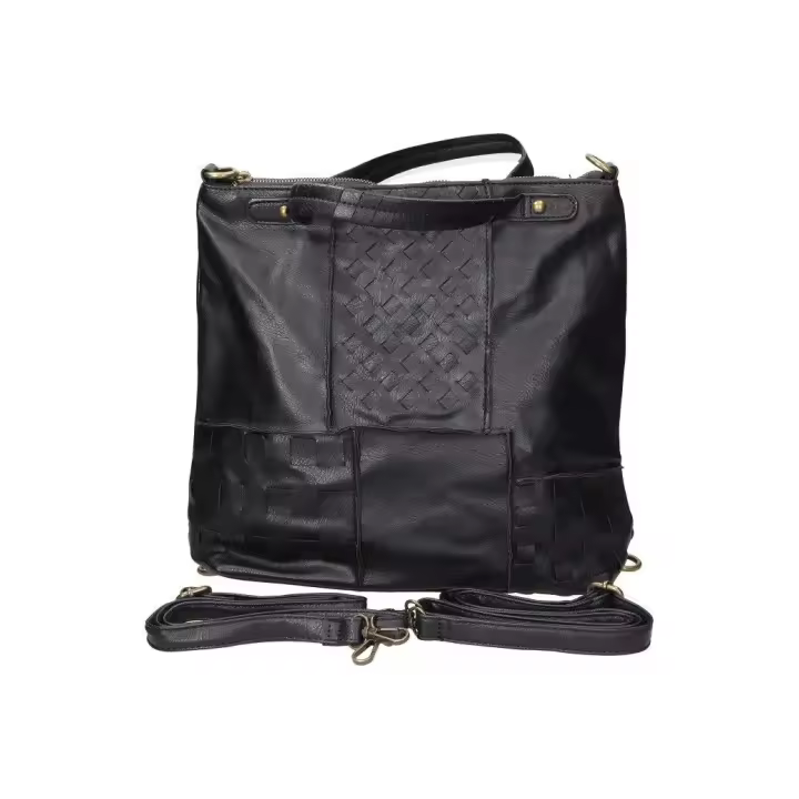 SARA BAGS | Bolso Mochila Sara Bags para Mujer – Bolso con Asas En Color Negro – Opción de Mochila – Cierre de Cremallera – Casual – Cómoda – Modelo WF582 - 1
