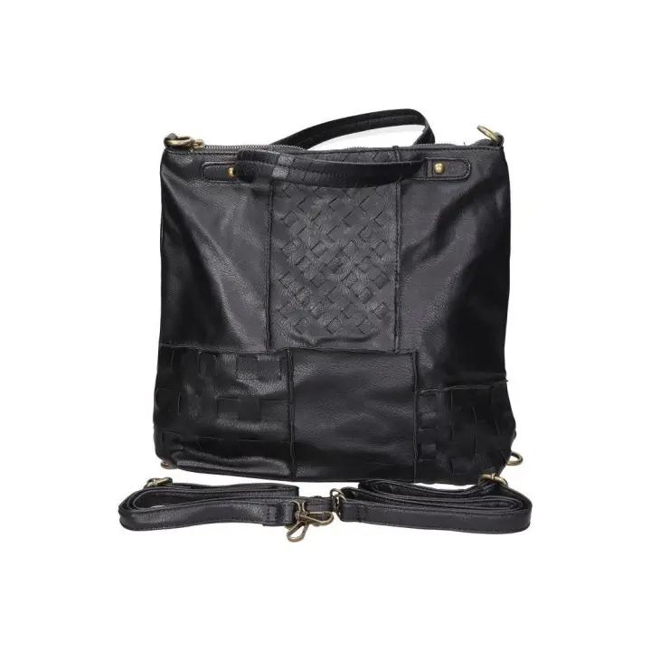 SARA BAGS | Bolso Mochila Sara Bags para Mujer – Bolso con Asas En Color Negro – Opción de Mochila – Cierre de Cremallera – Casual – Cómoda – Modelo WF582 - 1