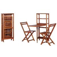 vidaXL Juego de bistró plegable de 3 piezas madera maciza de acacia - details 0