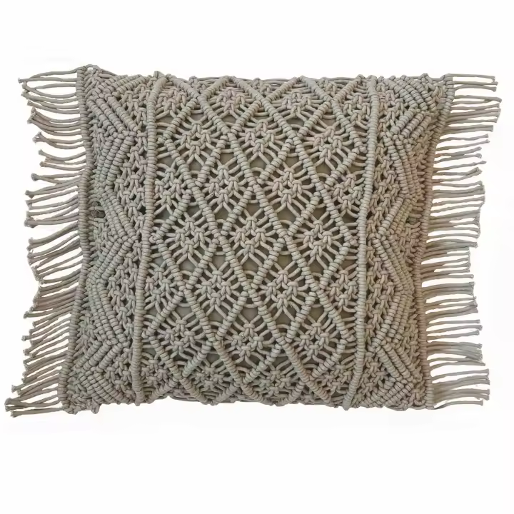 Cojín Verde Macrame 45x45 cm - 1