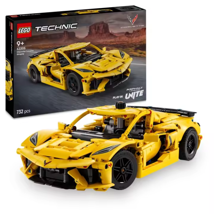 LEGO 42205 Chevrolet Corvette Stingray Technic contiene 732 piezas - edad 9+ años. 25L42205 - 1