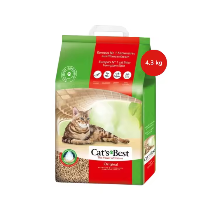 CAT´S BEST - Original - Arena de Fibras de Madera Activa Tecnológicamente Refinadas como Arena Vegetal Aglomerante para Gatos - 1