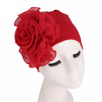 Nueva Bandana Africana Con Gran Flor De Encaje Para Mujer Gorra Elástica Antipérdida De Cabello Turban Para Bodas Y Fiestas Accesorios De Cabello - details 7