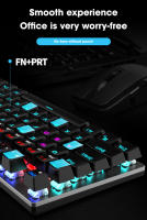 Teclado Mecánico GK410 De 104 Teclas Panel Metálico Luz RGB Verde Negro Té Juegos Completo Sin Impacto Para Computadora - details 18