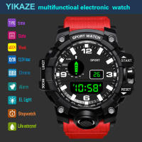 Reloj Deportivo Para Hombre YIKAZE LED Digital Multifuncional Militar Grande Impermeable Fitness Reloj Electrónico Con Pantalla Luminosa Resistente Al Choque - details 8