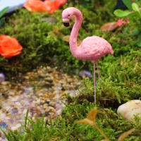 4pcs Decoraciones De Pato De Resina Rosa Para Jardín Patio Piscina Juego De Micro- Paisaje Mesa De Arena Exterior - details 15
