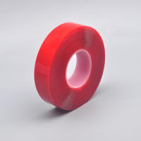 Cinta Adhesiva Doble Cara Nano Roja 2cm Ancha 5m Longitud Viscosidad Alta Impermeable Translúcida De Acrílico Adhesivo Potente - details 1