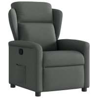 vidaXL Sillón reclinable de tela en color Gris claro/Negro/Gris nube y más - details 3