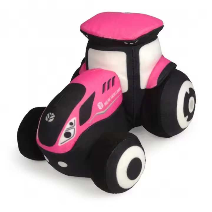 New Holland T7 Rosa - Tractor de Peluche Suave - Detalles de Calidad - 100% Poliéster - 1
