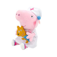 Llavero De Peluche Peppa Pig 19cm Juguete Suave De Cocinero Doctor Entregador Para Niños Decoración De Cumpleaños Regalo - details 22