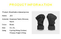 Guantes De Levantamiento De Pesas SKDK Con Apoyo De Tornillo Protección De Palma Completa Para Gimnasio Y Ejercicios De Potencia Equipamiento De Fitness Negro - details 4