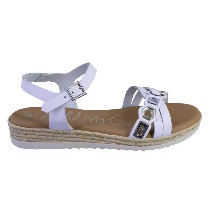OH MY SANDALS 5202-2459 Sandalias de mujer blanco PIEL 523 - 1