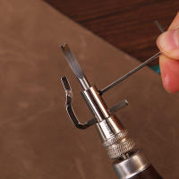 Herramienta De Groover De Cuero Ajustable Cuchillo Para Cortar Y Crear Bordes Beveler Para Manualidades Y DIY - details 3